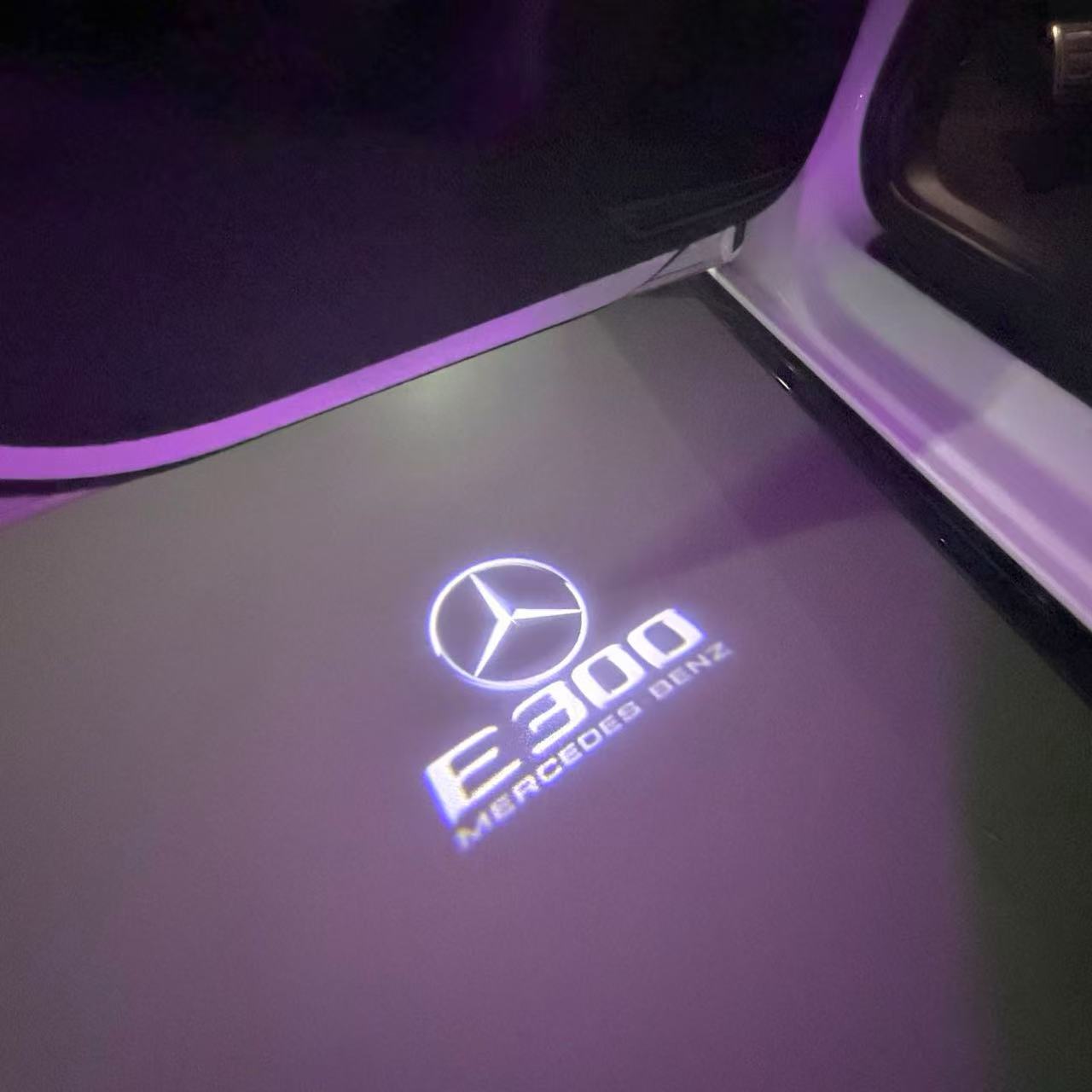 MERCEDES BENZ LOGO PROJECTOT LIGHTS Nr.03 (cantidad 1 = 1 juego/2 luces de puerta)