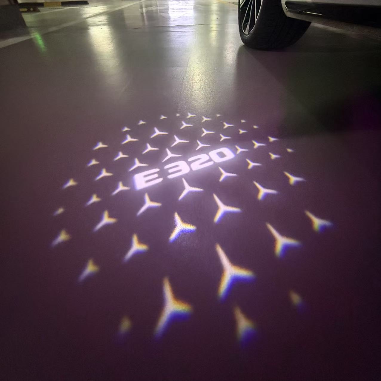 MERCEDES BENZ LOGO PROJECTOT LIGHTS Nr.03 (cantidad 1 = 1 juego/2 luces de puerta)