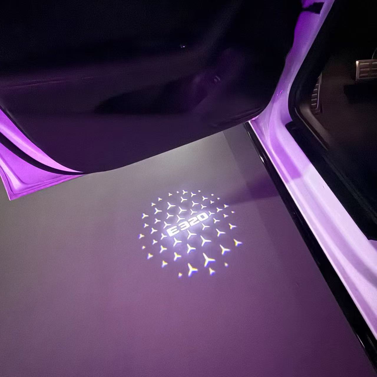 MERCEDES BENZ LOGO PROJECTOT LIGHTS Nr.03 (cantidad 1 = 1 juego/2 luces de puerta)