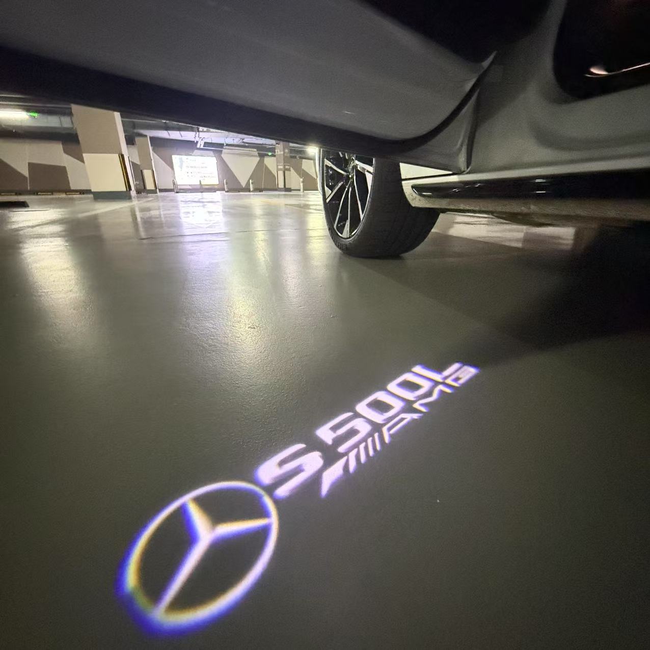 MERCEDES BENZ LOGO PROJECTOT LIGHTS Nr.03 (cantidad 1 = 1 juego/2 luces de puerta)