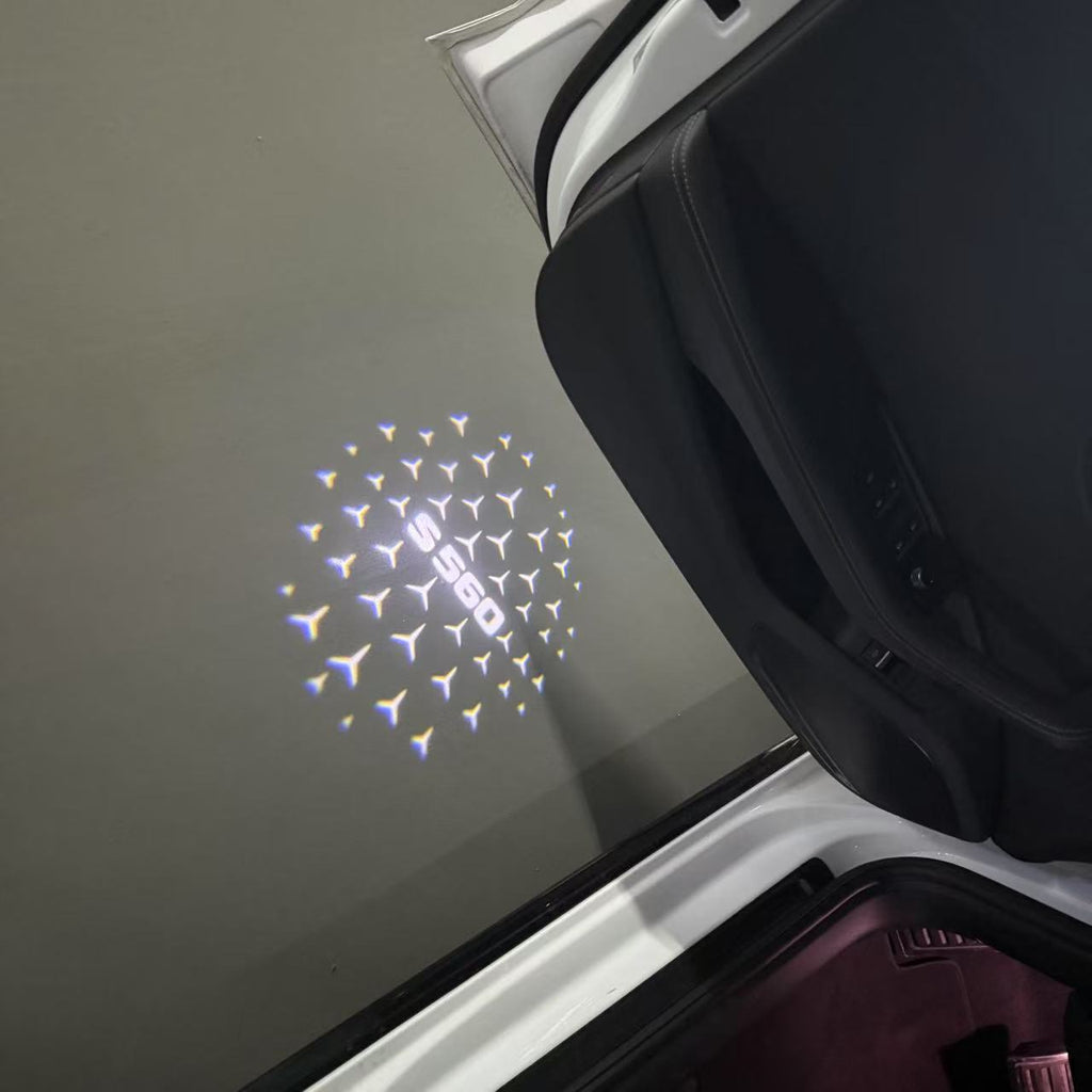 MERCEDES BENZ S 560 LOGO PROJECTOR LIGHTS  (quantity 1 = 1 sets/2 door lights)Nr.03f045