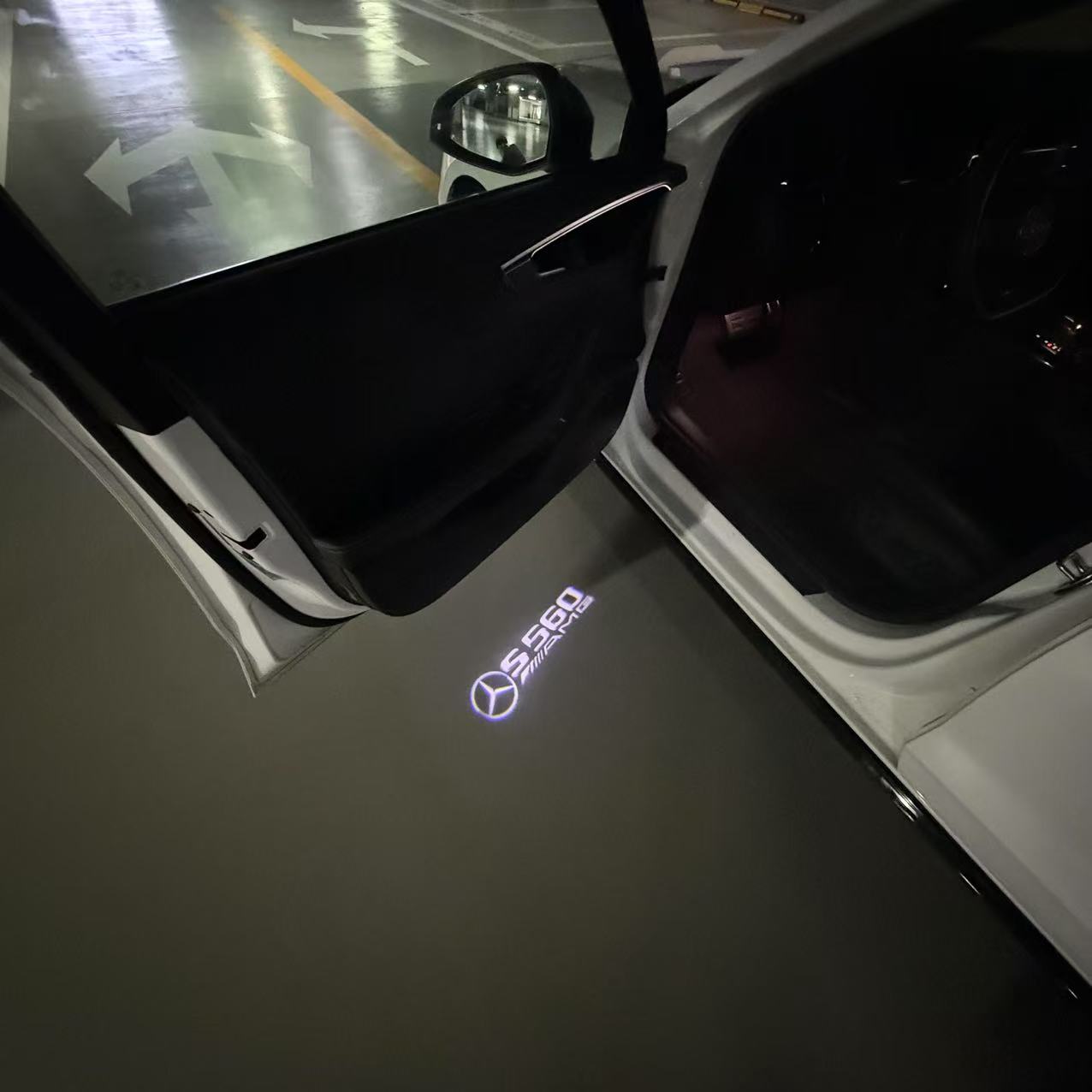 MERCEDES BENZ LOGO PROJECTOT LIGHTS Nr.03 (cantidad 1 = 1 juego/2 luces de puerta)