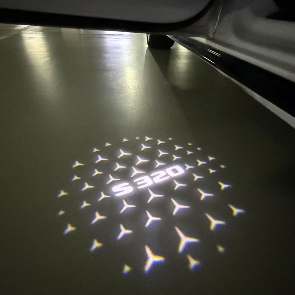 أضواء بروجكتور شعار MERCEDES BENZ رقم 03 (الكمية 1 = 1 مجموعة / 2 أضواء باب)