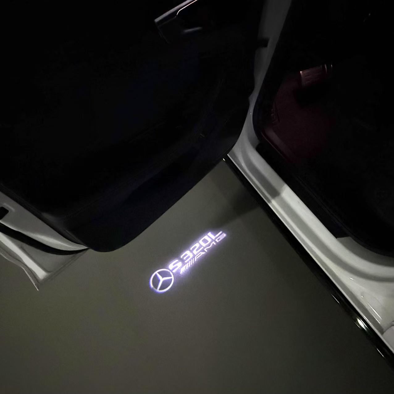 MERCEDES BENZ LOGO PROJECTOT LIGHTS Nr.03 (cantidad 1 = 1 juego/2 luces de puerta)