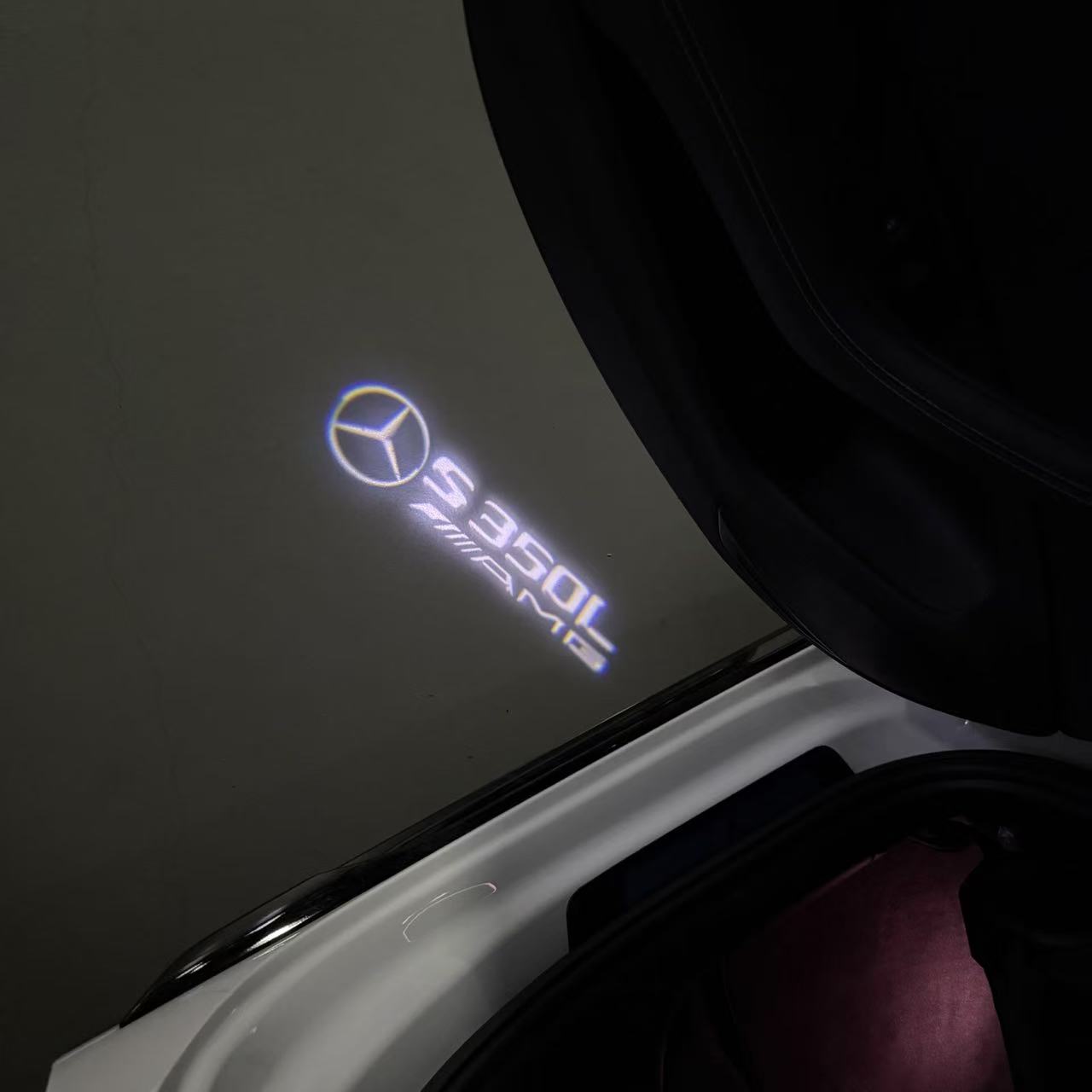 MERCEDES BENZ LOGO PROJECTOT LIGHTS Nr.03 (cantidad 1 = 1 juego/2 luces de puerta)