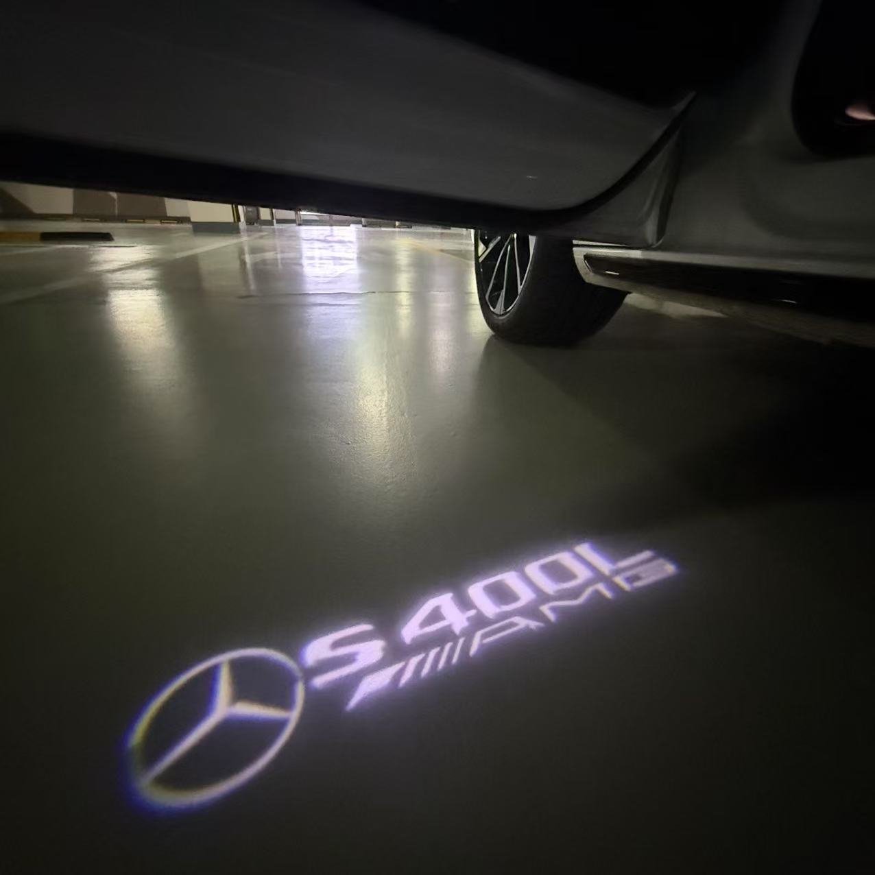 MERCEDES BENZ LOGO PROJECTOT LIGHTS Nr.03 (cantidad 1 = 1 juego/2 luces de puerta)