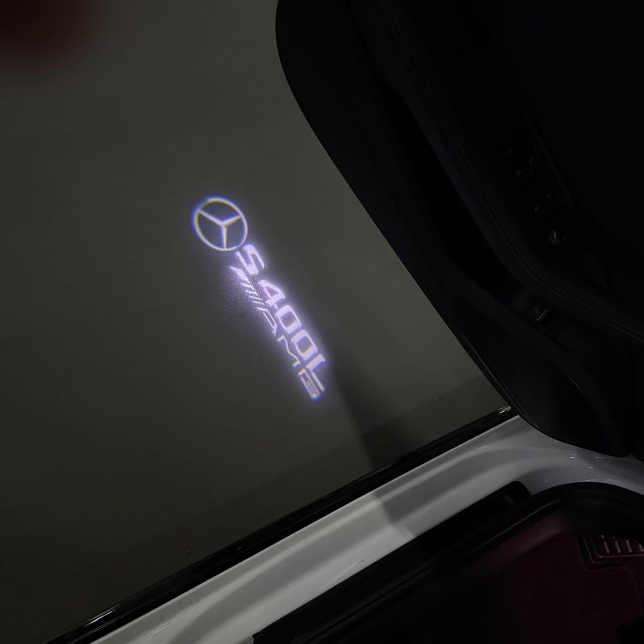 MERCEDES BENZ LOGO PROJECTOT LIGHTS Nr.03 (cantidad 1 = 1 juego/2 luces de puerta)