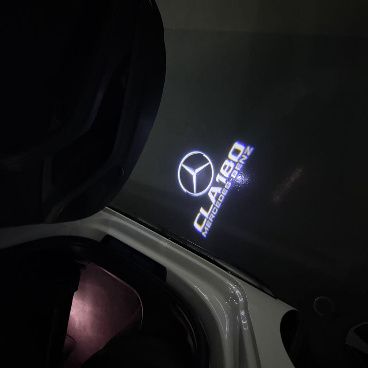 MERCEDES BENZ LOGO PROJECTOT LIGHTS Nr.03 (cantidad 1 = 1 juego/2 luces de puerta)