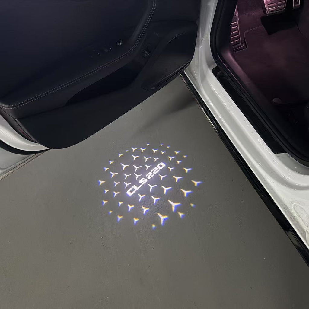 MERCEDES BENZ LOGO PROJECTOT LIGHTS Nr.03 (cantidad 1 = 1 juego/2 luces de puerta)