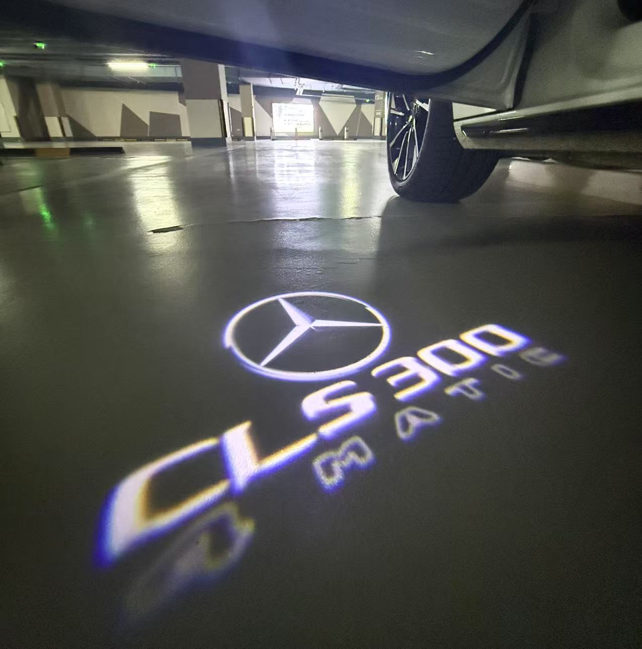 MERCEDES BENZ LOGO PROJECTOT LIGHTS Nr.03 (cantidad 1 = 1 juego/2 luces de puerta)