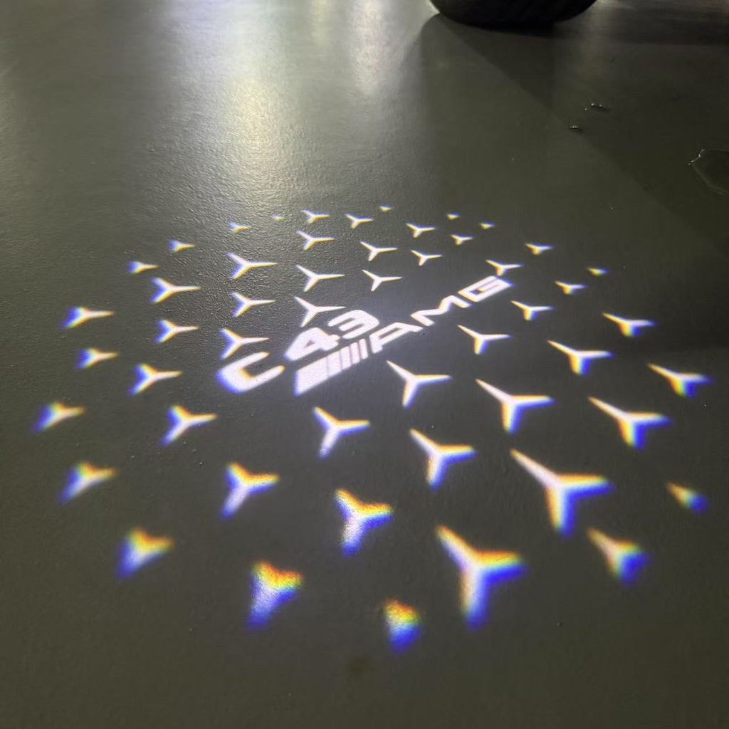 MERCEDES BENZ LOGO PROJECTOT LIGHTS Nr.03 (cantidad 1 = 1 juego/2 luces de puerta)