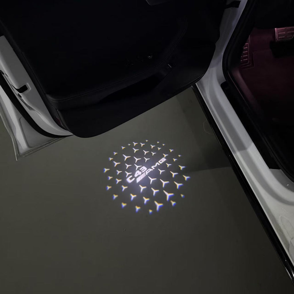 MERCEDES BENZ LOGO PROJECTOT LIGHTS Nr.03 (cantidad 1 = 1 juego/2 luces de puerta)