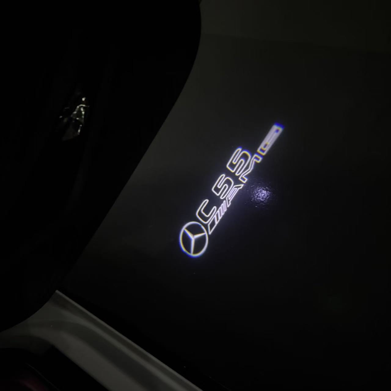 MERCEDES BENZ LOGO PROJECTOT LIGHTS Nr.03 (cantidad 1 = 1 juego/2 luces de puerta)