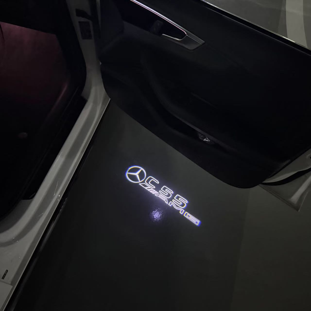 MERCEDES BENZ LOGO PROJECTOT LIGHTS Nr.03 (cantidad 1 = 1 juego/2 luces de puerta)