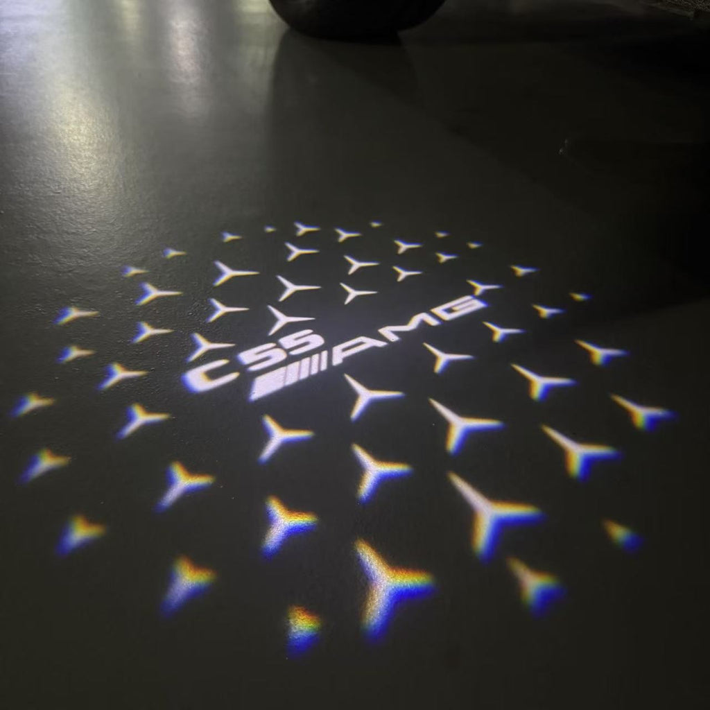 MERCEDES BENZ  C55 AMG LOGO PROJECTOT LIGHTS  (quantity 1 = 1 sets/2 door lights)Nr.03f010