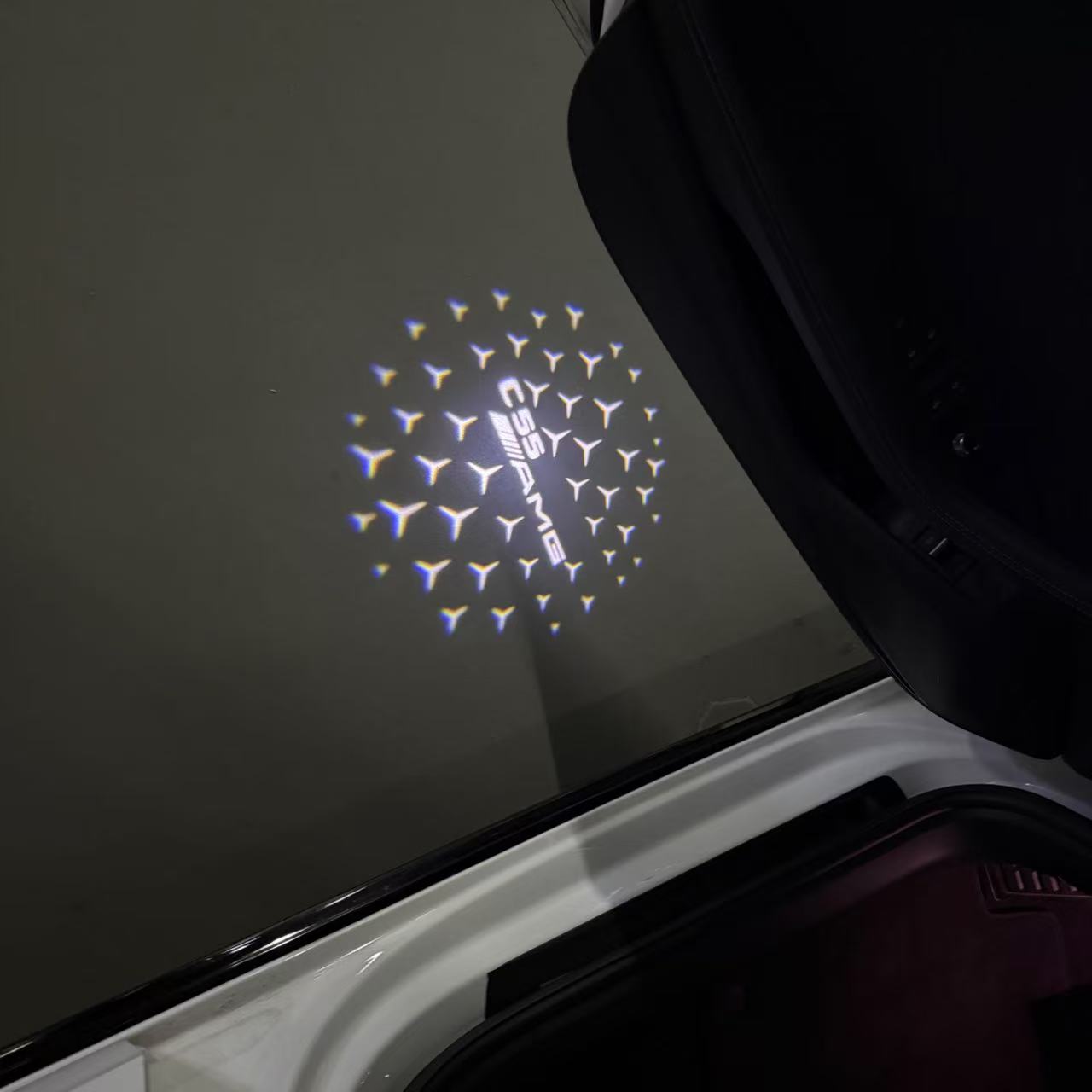 MERCEDES BENZ LOGO PROJECTOT LIGHTS Nr.03 (cantidad 1 = 1 juego/2 luces de puerta)