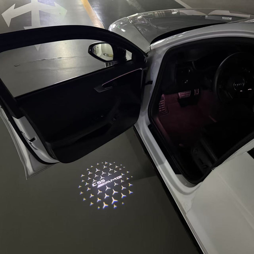 MERCEDES BENZ  C55 AMG LOGO PROJECTOT LIGHTS  (quantity 1 = 1 sets/2 door lights)Nr.03f010