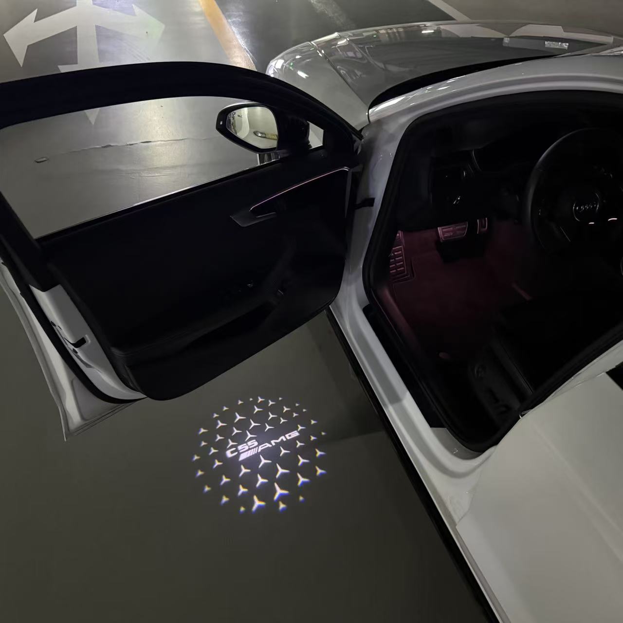 MERCEDES BENZ LOGO PROJECTOT LIGHTS Nr.03 (cantidad 1 = 1 juego/2 luces de puerta)