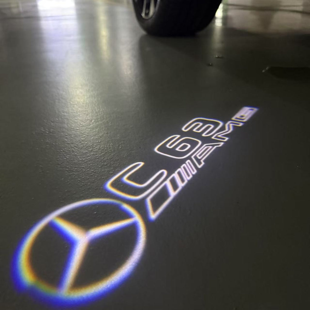 أضواء بروجكتور شعار MERCEDES BENZ رقم 03 (الكمية 1 = 1 مجموعة / 2 أضواء باب)
