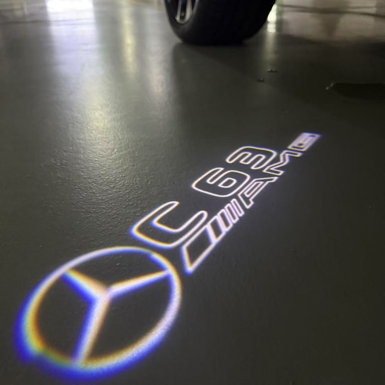 MERCEDES BENZ LOGO PROJECTOT LIGHTS Nr.03 (cantidad 1 = 1 juego/2 luces de puerta)