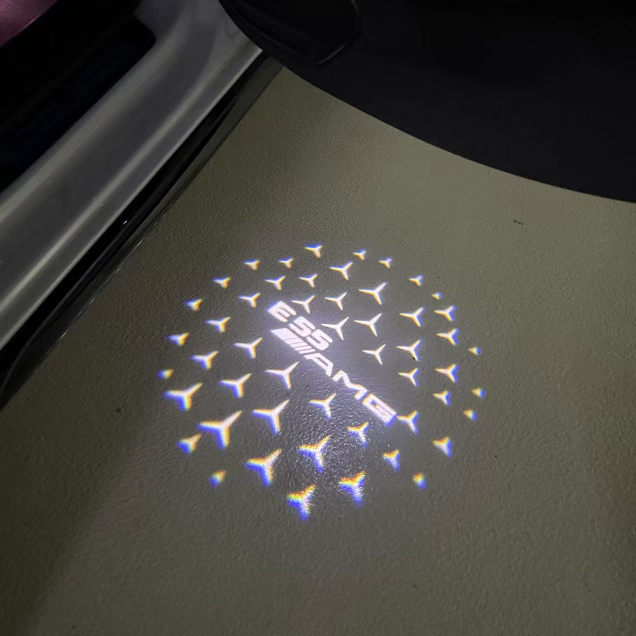 MERCEDES BENZ LOGO PROJECTOT LIGHTS Nr.03 (cantidad 1 = 1 juego/2 luces de puerta)