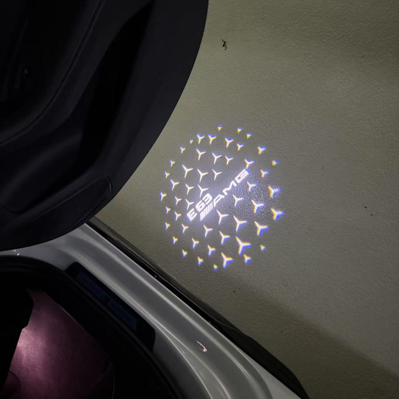MERCEDES BENZ LOGO PROJECTOT LIGHTS Nr.03 (cantidad 1 = 1 juego/2 luces de puerta)