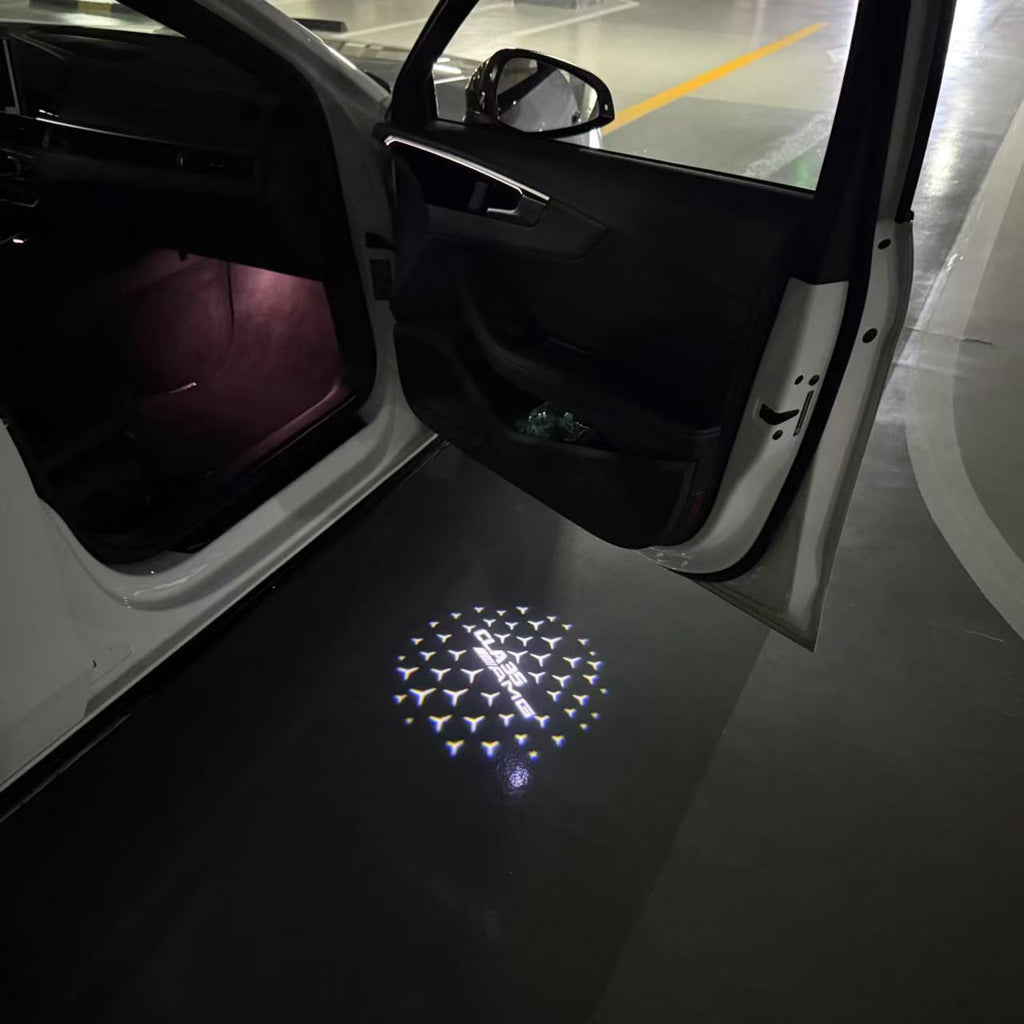 MERCEDES BENZ LOGO PROJECTOT LIGHTS Nr.03 (cantidad 1 = 1 juego/2 luces de puerta)