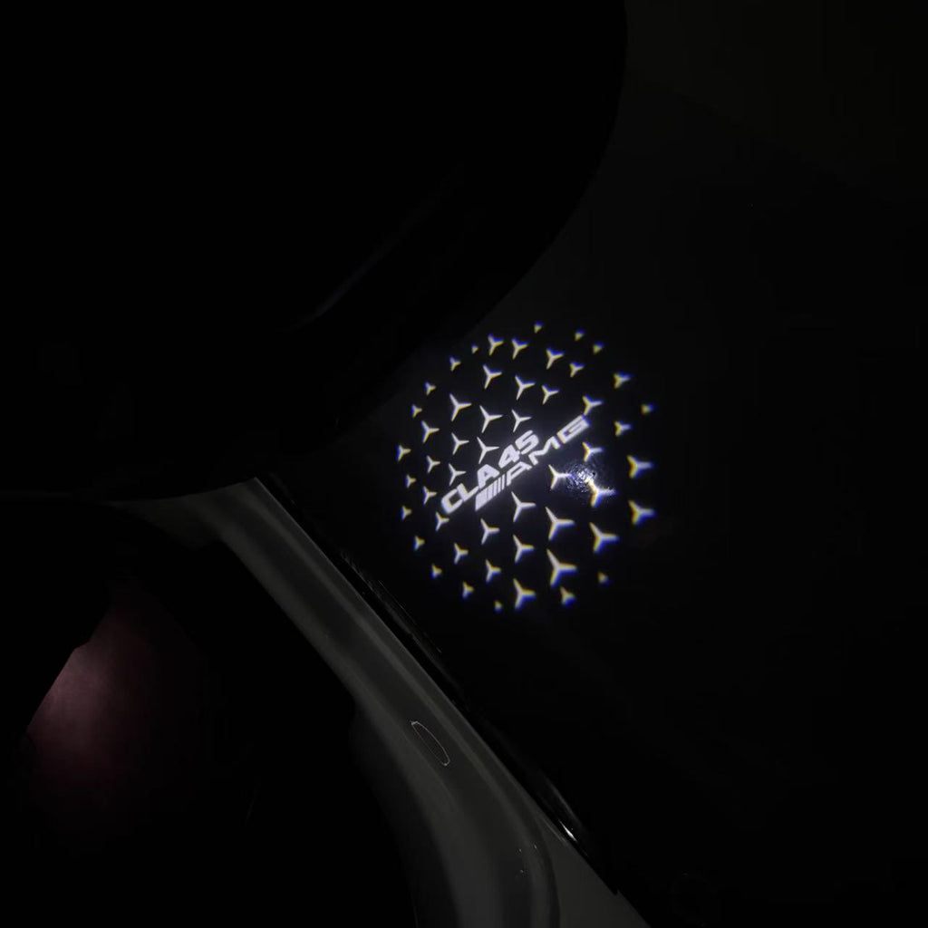 MERCEDES BENZ CLA 45 AMG   LOGO PROJECTOT LIGHTS  (quantity 1 = 1 sets/2 door lights)Nr.03f011