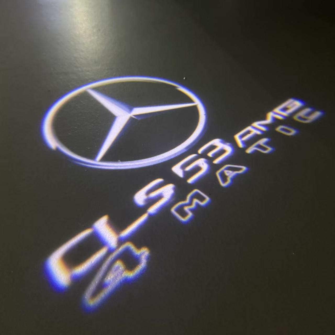 MERCEDES BENZ LOGO PROJECTOT LIGHTS Nr.03 (cantidad 1 = 1 juego/2 luces de puerta)