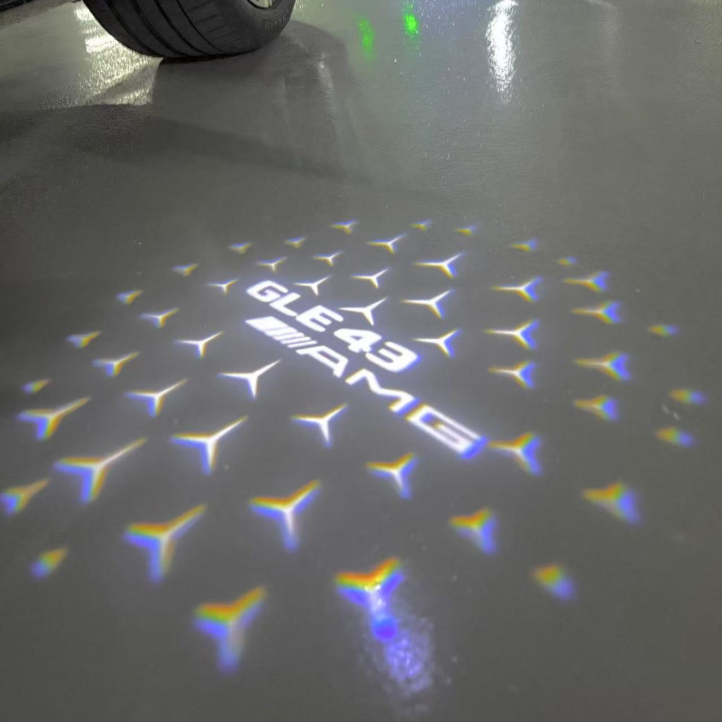 MERCEDES BENZ LOGO PROJECTOT LIGHTS Nr.03 (cantidad 1 = 1 juego/2 luces de puerta)