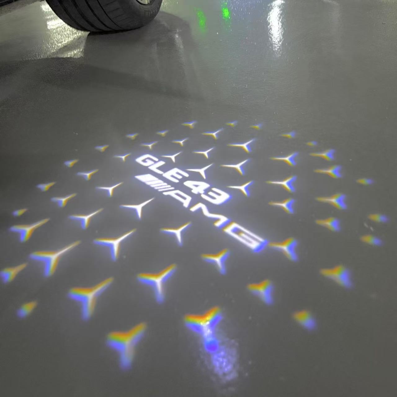 MERCEDES BENZ LOGO PROJECTOT LIGHTS Nr.03 (cantidad 1 = 1 juego/2 luces de puerta)