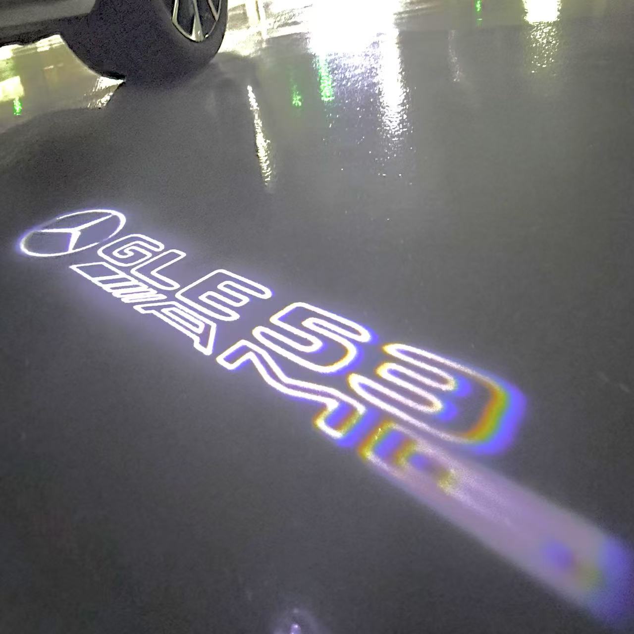 MERCEDES BENZ LOGO PROJECTOT LIGHTS Nr.03 (cantidad 1 = 1 juego/2 luces de puerta)