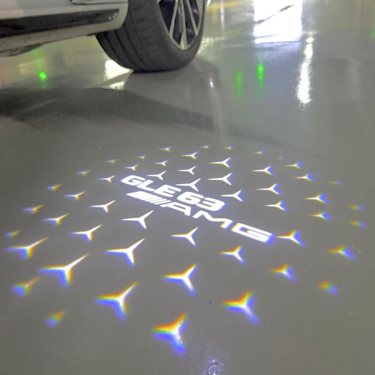 MERCEDES BENZ LOGO PROJECTOT LIGHTS Nr.03 (cantidad 1 = 1 juego/2 luces de puerta)