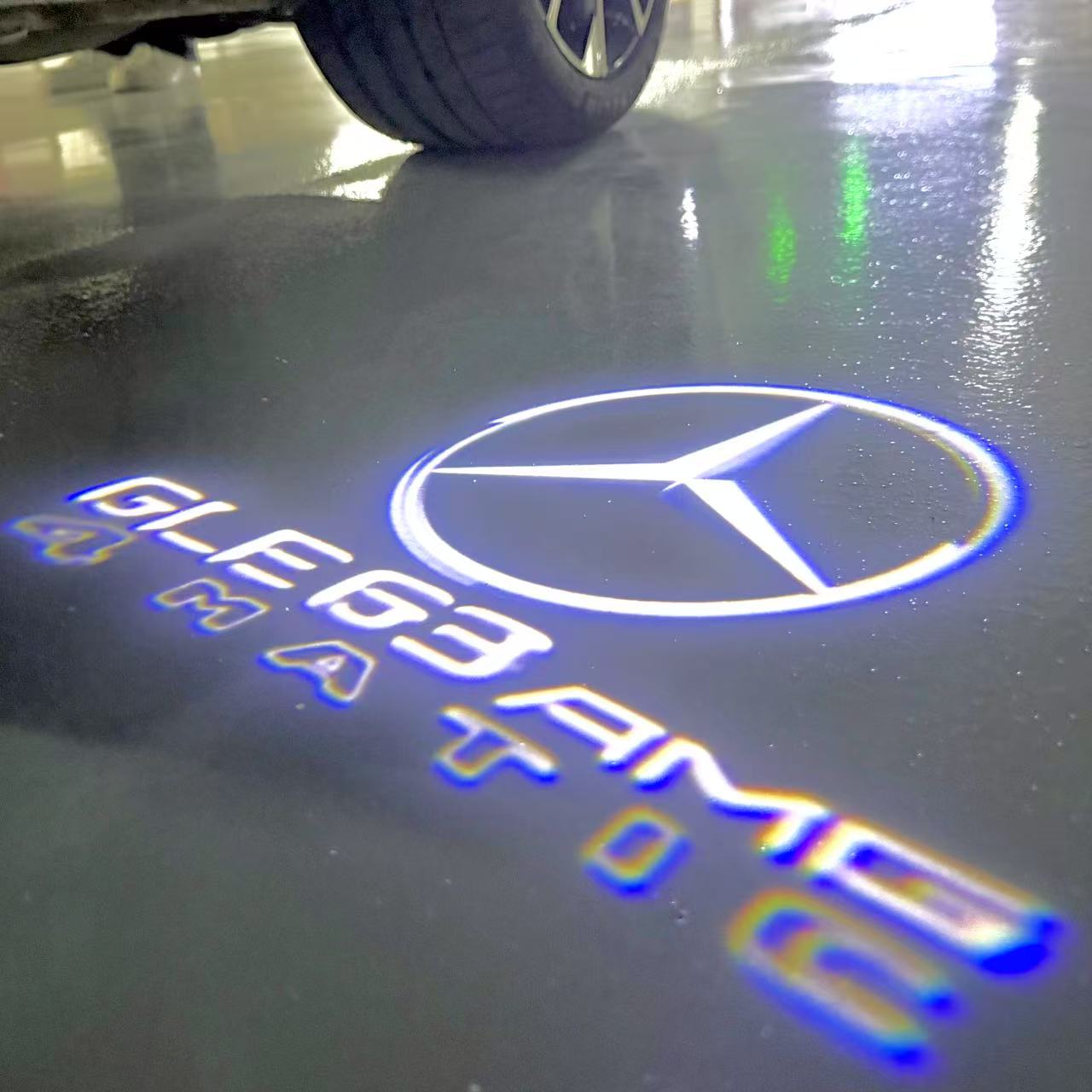MERCEDES BENZ LOGO PROJECTOT LIGHTS Nr.03 (cantidad 1 = 1 juego/2 luces de puerta)
