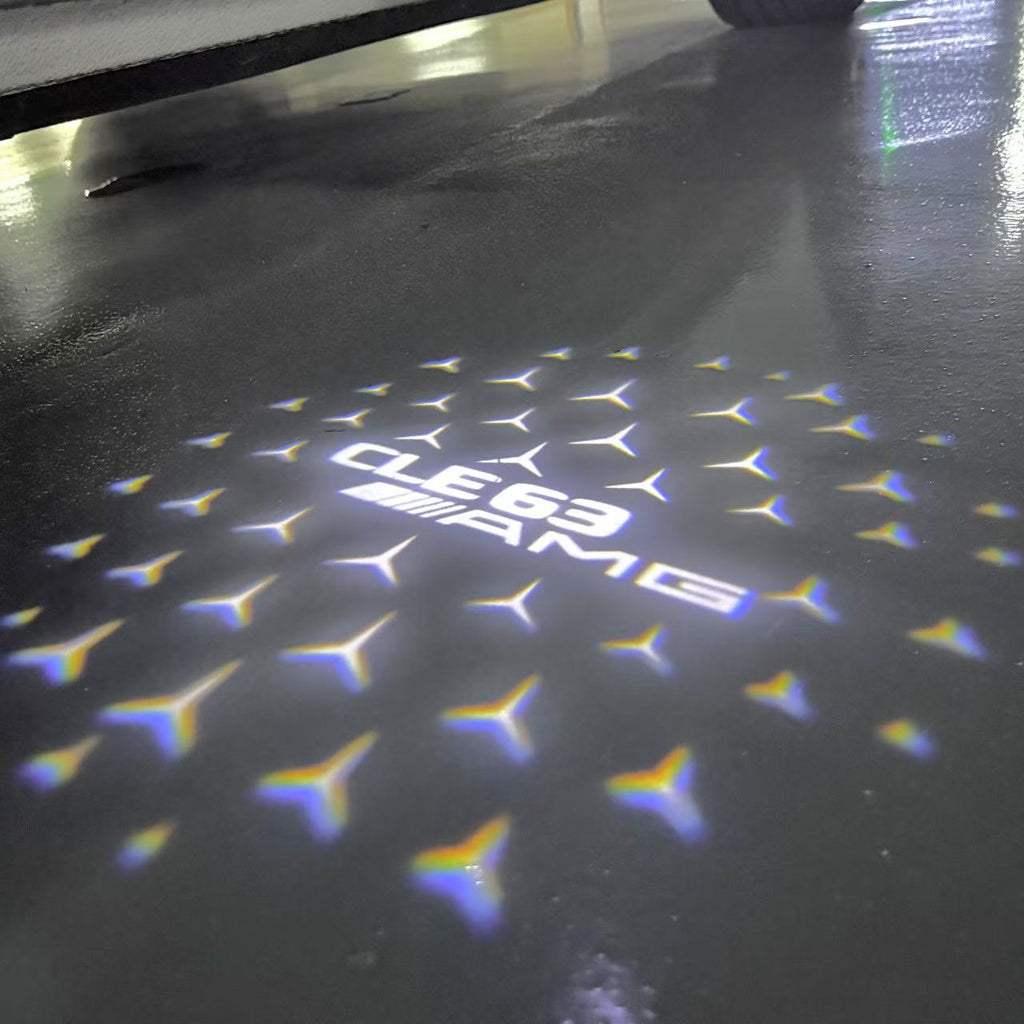 أضواء بروجكتور شعار MERCEDES BENZ رقم 03 (الكمية 1 = 1 مجموعة / 2 أضواء باب)