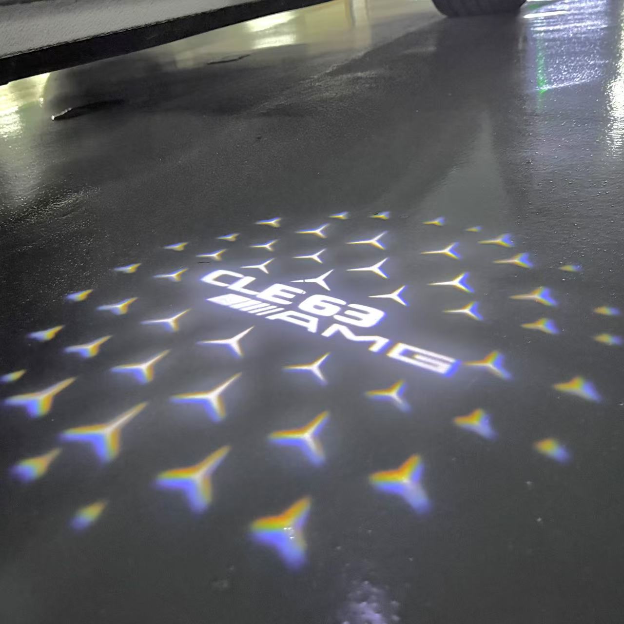 MERCEDES BENZ LOGO PROJECTOT LIGHTS Nr.03 (cantidad 1 = 1 juego/2 luces de puerta)