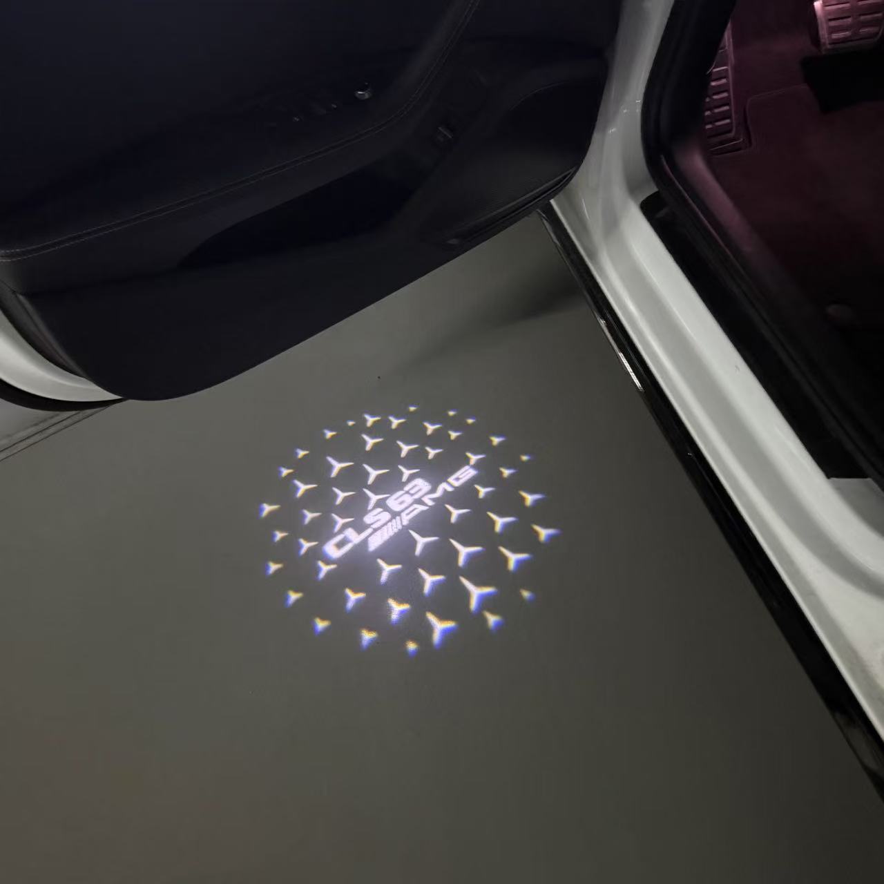 MERCEDES BENZ LOGO PROJECTOT LIGHTS Nr.03 (cantidad 1 = 1 juego/2 luces de puerta)