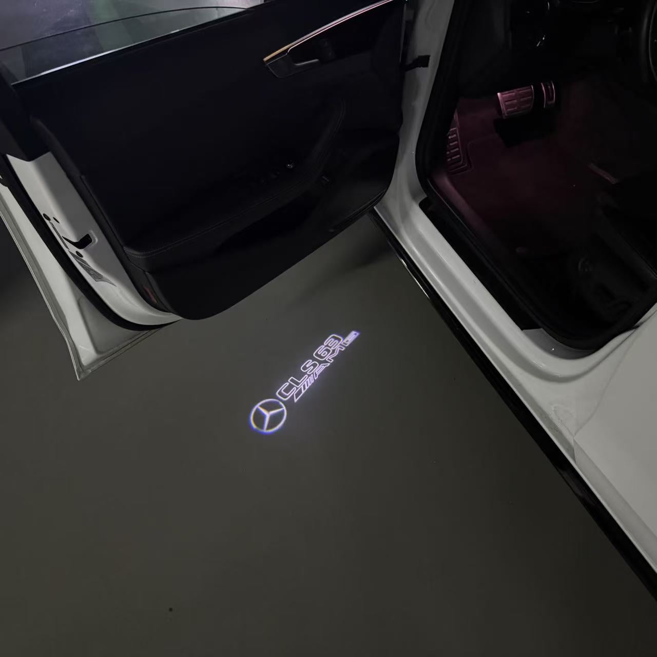 MERCEDES BENZ LOGO PROJECTOT LIGHTS Nr.03 (cantidad 1 = 1 juego/2 luces de puerta)