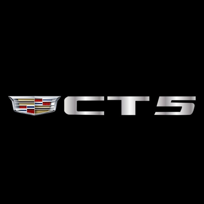 CADILLAC CT5 LOGO PROJECTOT LIGHTS Nr.9790 (quantity 1 = 2 Logo Films /2 door lights）