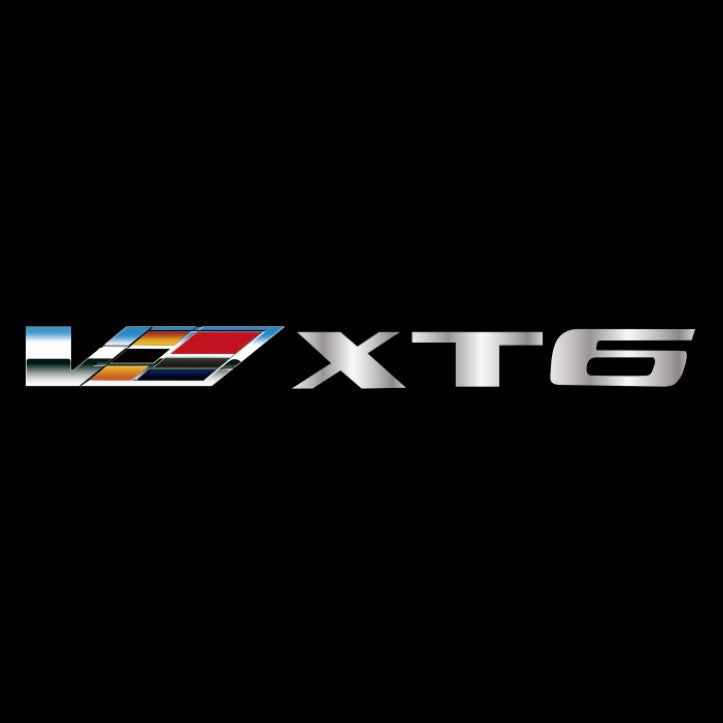 CADILLAC XT6 LOGO PROJECTOT LIGHTS Nr.9800 (quantity 1 = 2 Logo Films /2 door lights）