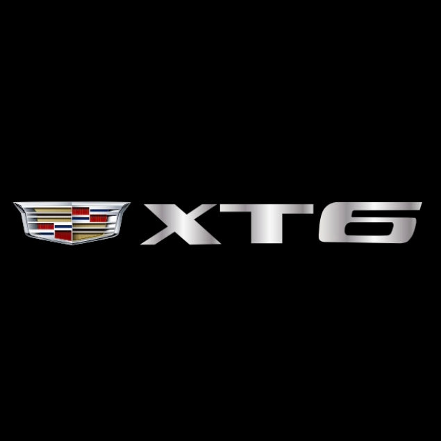 CADILLAC  XT6 LOGO PROJECTOT LIGHTS Nr.9792 (quantity 1 = 2 Logo Films /2 door lights）