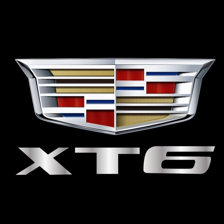 CADILLAC XT6 LOGO PROJECTOT LIGHTS Nr.9740 (quantity 1 = 2 Logo Films /2 door lights）