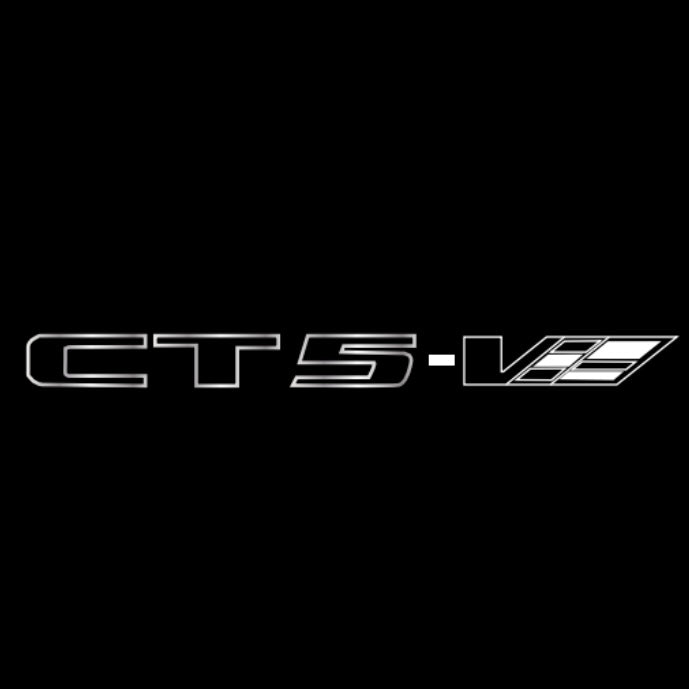 CADILLAC CT5 LOGO PROJECTOT LIGHTS Nr.9781 (quantity 1 = 2 Logo Films /2 door lights）