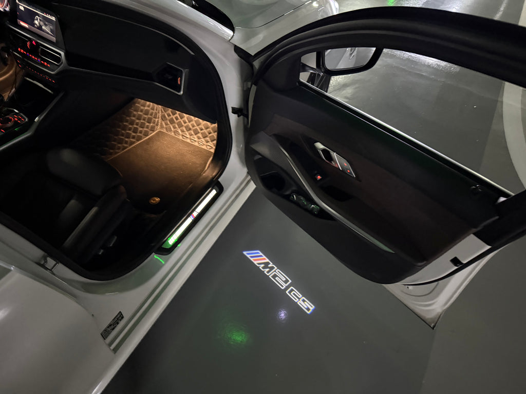 ÉCLAIRAGE DE PROJECTEUR BMW M3 LOGO Nr.24 (quantité 1 = 1 jeux / 2 feux de porte)