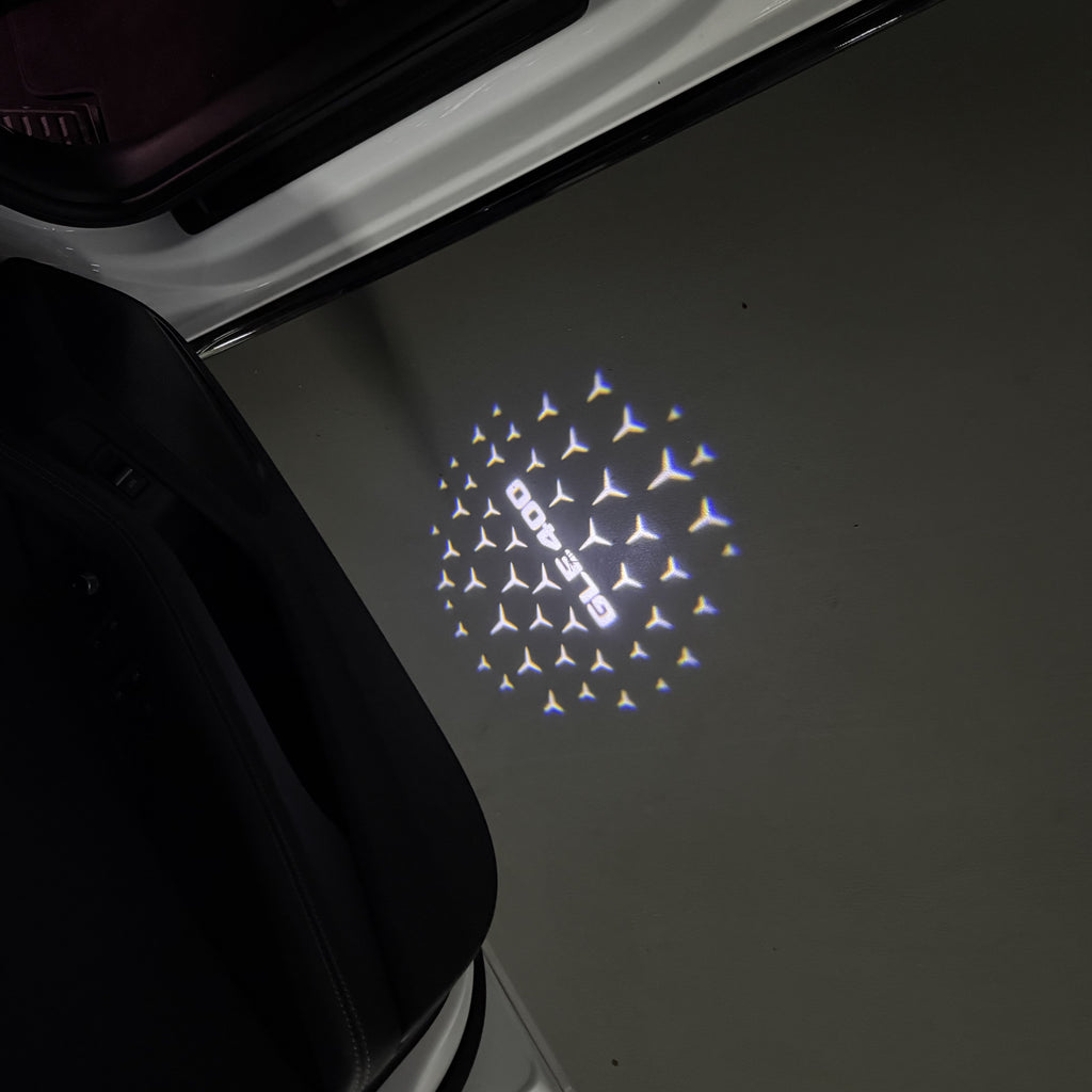 MERCEDES BENZ LOGO PROJECTOT LIGHTS Nr.03 (cantidad 1 = 1 juego/2 luces de puerta)