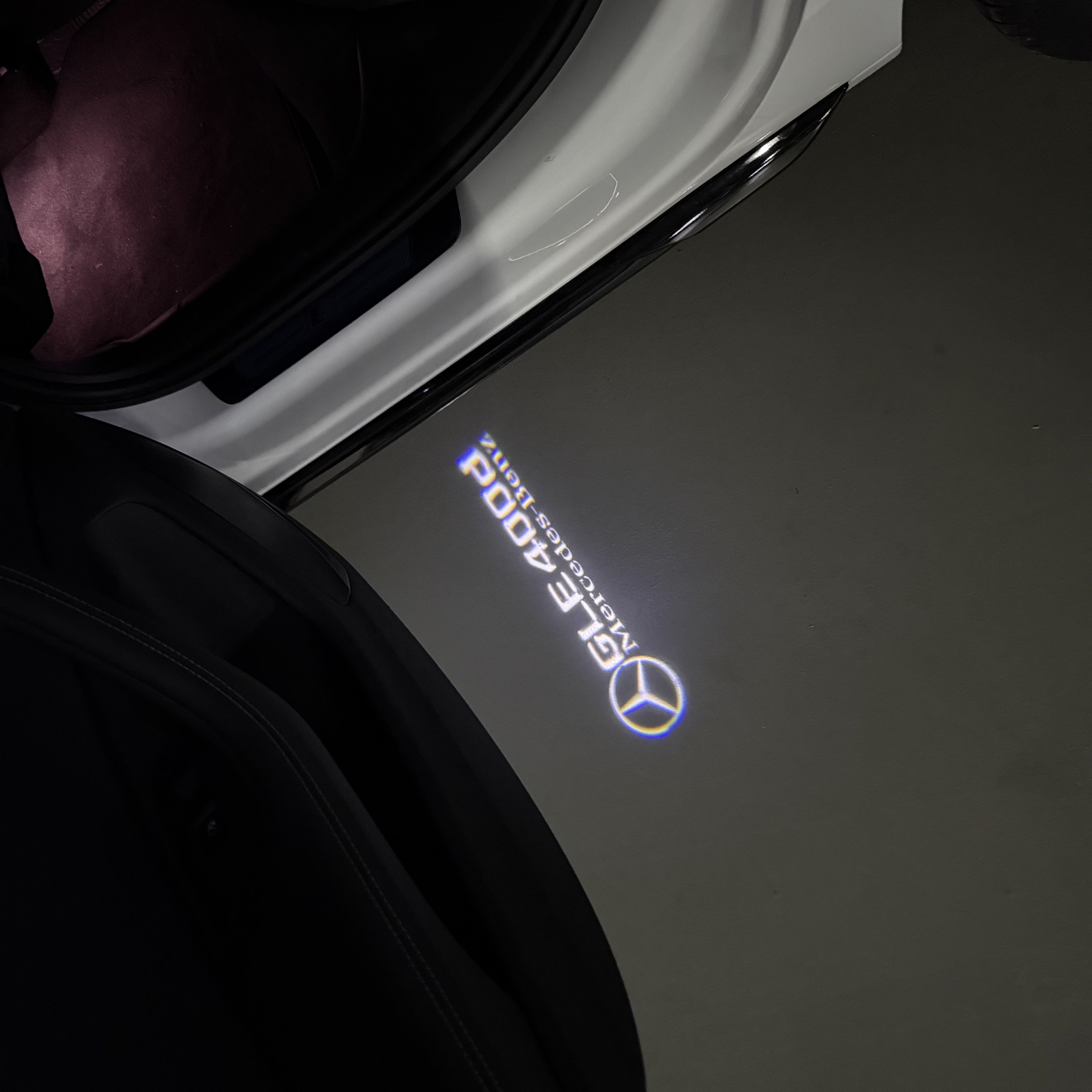 MERCEDES BENZ LOGO PROJECTOT LIGHTS Nr.03 (cantidad 1 = 1 juego/2 luces de puerta)