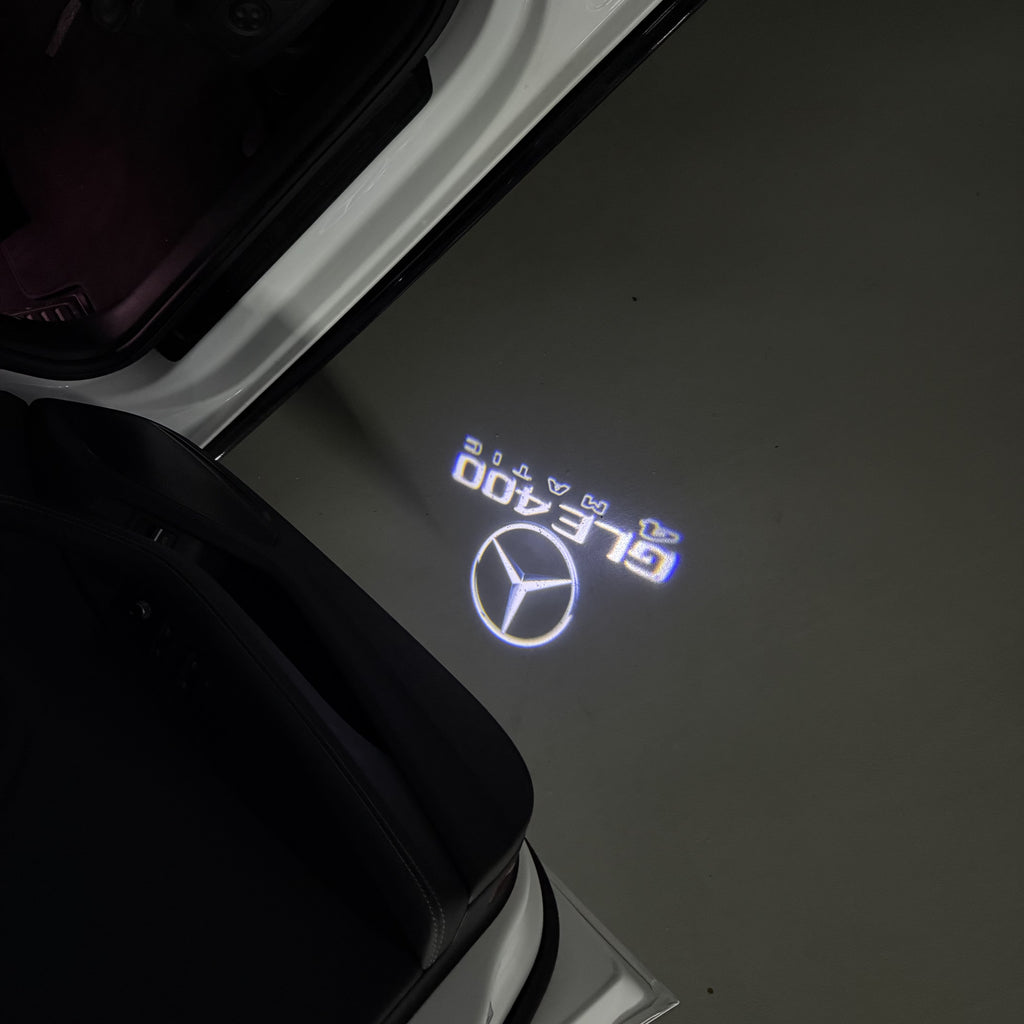MERCEDES BENZ LOGO PROJECTOT LIGHTS Nr.03 (cantidad 1 = 1 juego/2 luces de puerta)