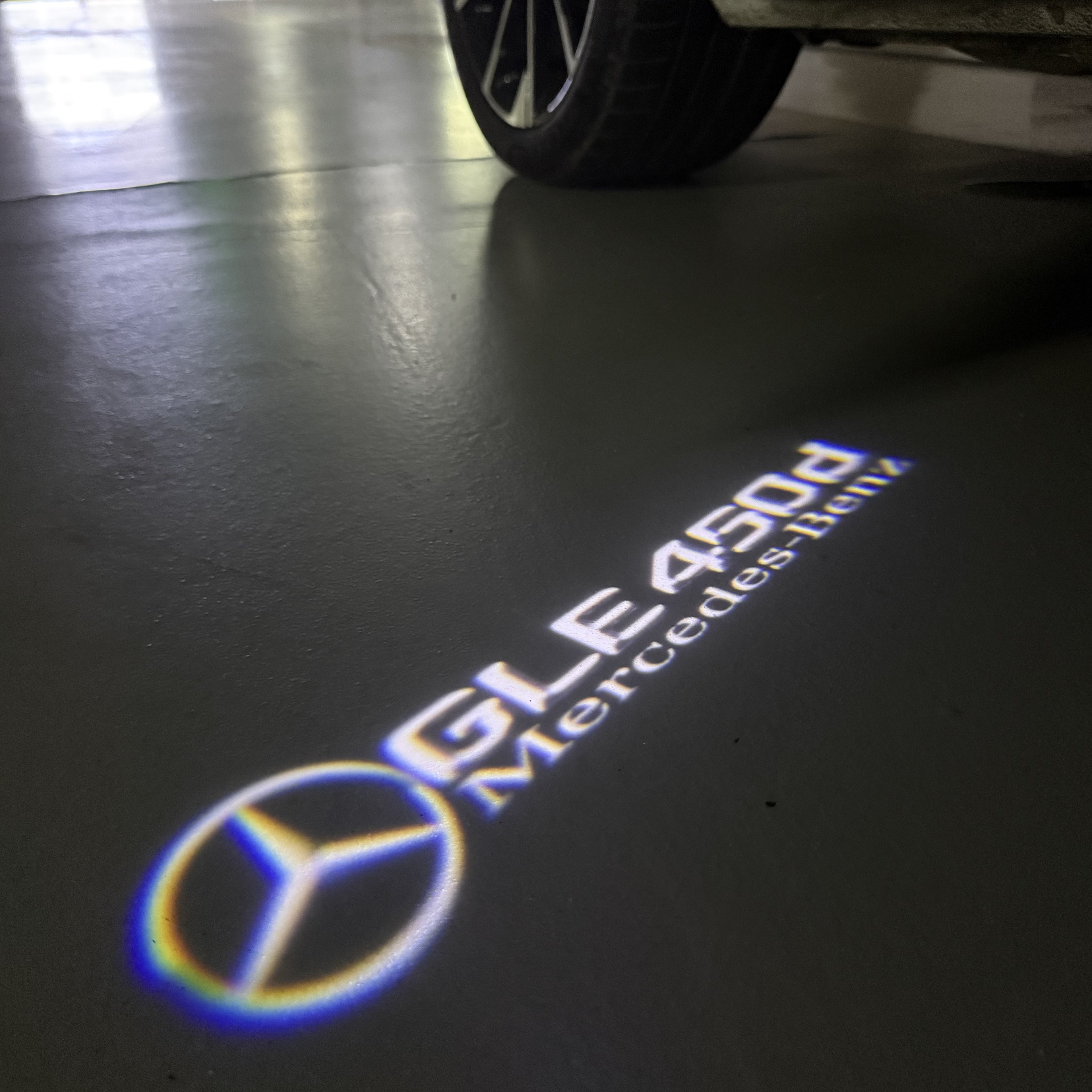 MERCEDES BENZ LOGO PROJECTOT LIGHTS Nr.03 (cantidad 1 = 1 juego/2 luces de puerta)