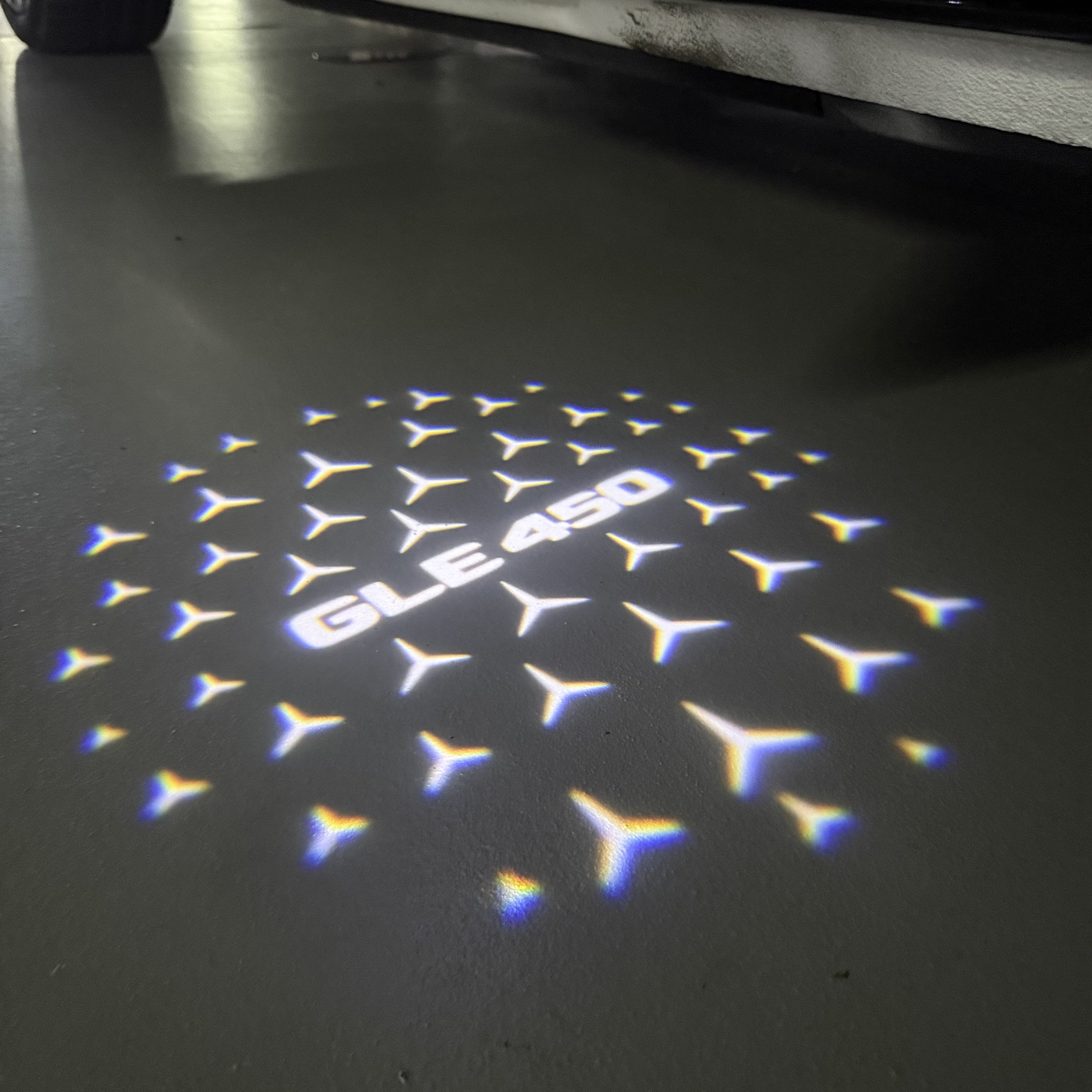 MERCEDES BENZ LOGO PROJECTOT LIGHTS Nr.03 (cantidad 1 = 1 juego/2 luces de puerta)