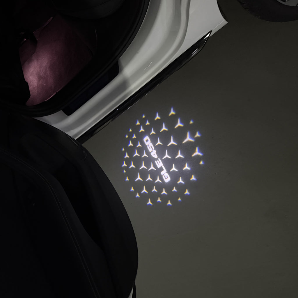 أضواء بروجكتور شعار MERCEDES BENZ رقم 03 (الكمية 1 = 1 مجموعة / 2 أضواء باب)